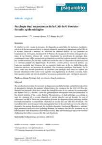Patología dual en pacientes de la UAD de O Porriño: Estudio