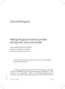 Bibliografía general sobre los prelados del Opus Dei Álvaro