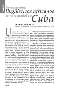 Remanentes linguísticos africanos en el español de Cuba