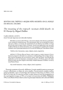 Sentido del tríptico mujer-niño-muerte en El Hereje de Miguel Delibes