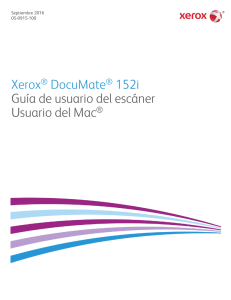 Xerox DocuMate 152i Guía de usuario del escáner