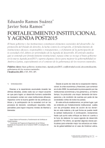 fortalecimiento institucional y agenda post2015