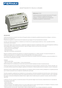 ADAPTADOR PC RS232 A RS485 | Productos | FERMAX
