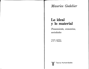 Maurice Godelier Lo ideal y lo material Pensamiento, economías