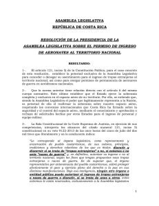 ASAMBLEA LEGISLATIVA REPÚBLICA DE COSTA RICA