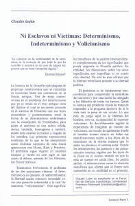 Determinismo, Indeterminismo y Volicionismo - Laissez