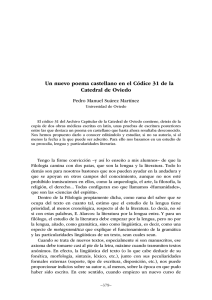 Un nuevo poema castellano en el Códice 31 de la Catedral de Oviedo