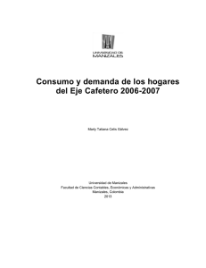 Consumo y demanda de los hogares del Eje Cafetero 2006-2007