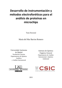 Desarrollo de instrumentación y métodos electroforéticos para el