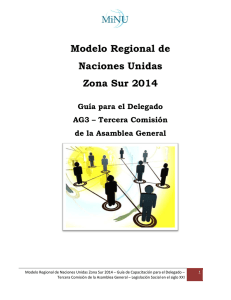 Modelo Regional de Naciones Unidas Zona Sur 2014