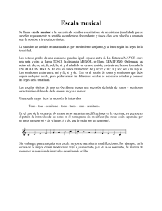 Escala musical - Conservatorio musical del Gimnasio Los Pinos