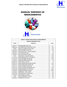 manual tarifario institucional de medicamentos