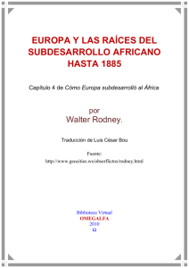 europa y las raíces del subdesarrollo africano hasta 1885