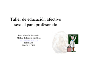 Taller de educacion afectivo sexual para profesorado
