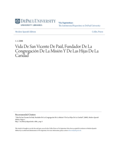 Vida De San Vicente De Paúl, Fundador De La
