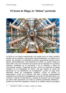 El bosón de Higgs, la “última” partícula