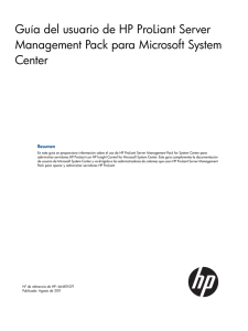Guía del usuario de HP ProLiant Server Management Pack para
