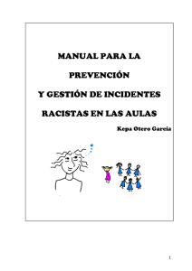 manual para la prevención y gestión de incidentes racistas en las
