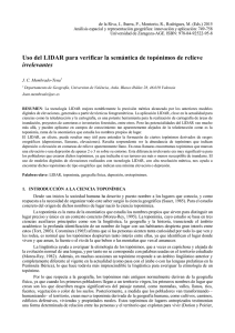 Uso del LIDAR para verificar la semántica de topónimos de relieve