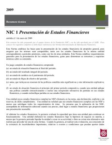 NIC 1 Presentación de Estados Financieros