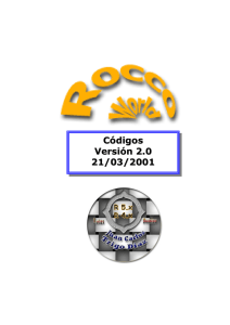 Códigos Versión 2.0 21/03/2001