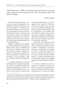 TATO, María Inés,(2004), Viento de Fronda. Liberalismo