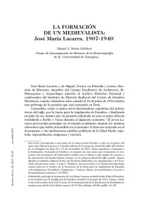 4. La formación de un medievalista: José María Lacarra, 1907