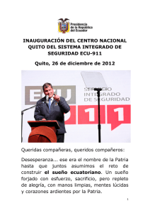 2012-12-26 ecu-911 itchimbía-web - Presidencia de la República