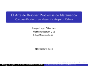 El Arte de Resolver Problemas de Matemática
