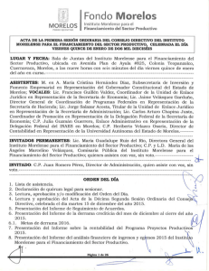 Acta 1 Ordinaria del Consejo Directivo Fondo Morelos