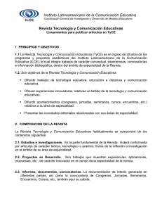 REVISTA TECNOLOGA Y COMUNICACIN EDUCATIVAS