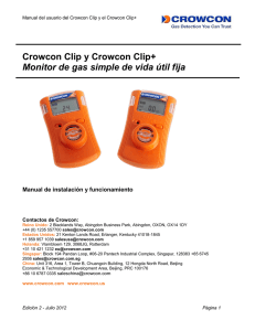 Crowcon Clip y Crowcon Clip+ Monitor de gas
