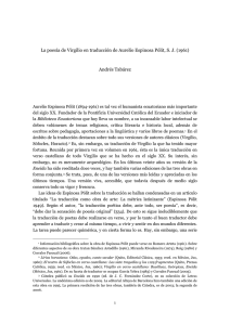 La poesía Virgilio en traducción de Aurelio Espinosa Pólit, S.J. (1961)