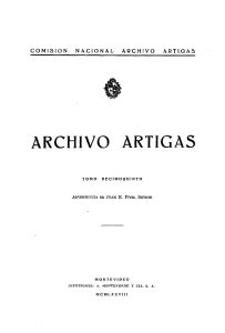 COMISION NACIONAL ARCHIVO ARTIGAS ARCHIVO ARTIGAS