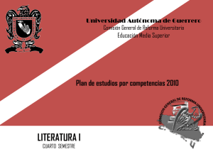 Literatura I - CGRU - Universidad Autónoma de Guerrero