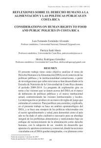 reflexiones sobre el derecho humano a la alimentación y las