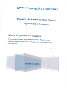 Ejecucion Presupuestaria – Noviembre 2014.