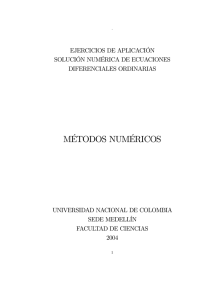 métodos numéricos - Universidad Nacional de Colombia : Sede