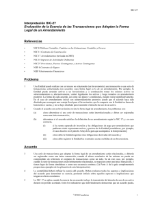 SIC-27 Evaluación de la Esencia de las Transacciones que