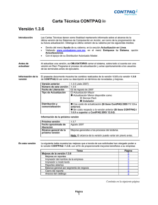 Carta Técnica CONTPAQ i v 1.3.6