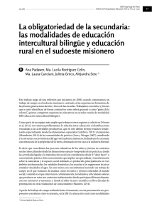 las modalidades de educación intercultural bilingüe y educación