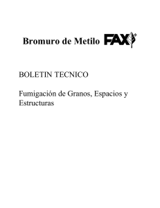 Bromuro de Metilo - fax mexico, s.a. de c.v.