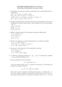 ANALISIS MATEMATICO IV- Práctico 1 Ecuaciones diferenciales de