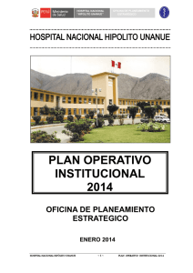 plan operativo institucional 2014 - Hospital Nacional Hipólito Unanue