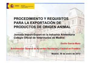 Exportación - Colegio Oficial de Veterinarios de Madrid