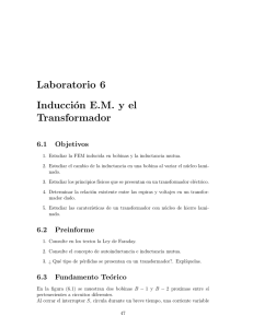 Laboratorio 6 Inducción E.M. y el Transformador