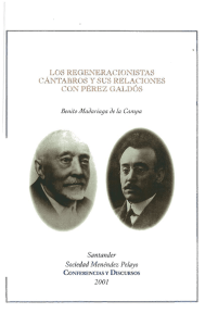 Los regeneracionistas cántabros y su relación con Pérez Galdós