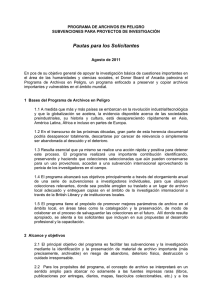 Pautas (PDF format) - the Endangered Archives Programme