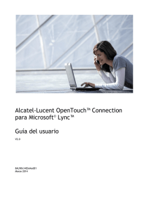 Alcatel-Lucent OpenTouch™ Connection para Microsoft Lync