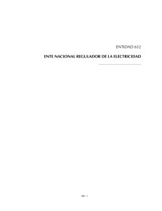 entidad 652 ente nacional regulador de la electricidad